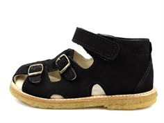 Arauto RAP sandal black nubuk med spænder og velcro (smal)
